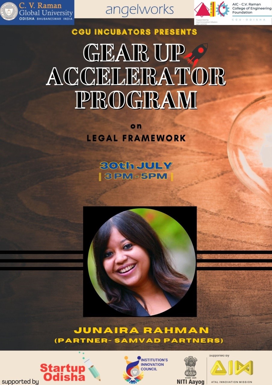 GEAR UP  ACCELERATOR PROGRAM On  “Legal FrameWork”