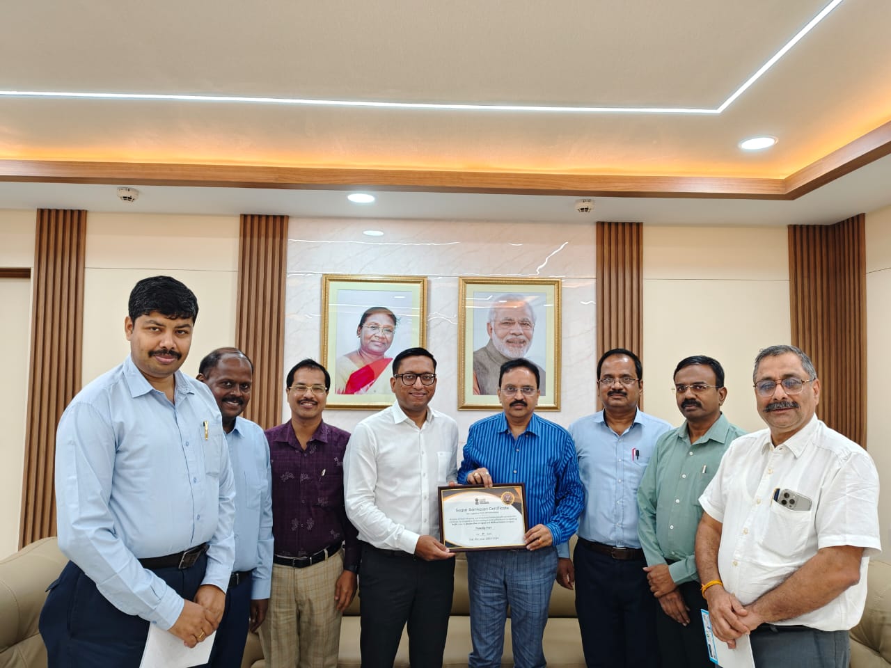 Paradip Port bags the No.1 Award in the country for outstanding overall performance in bulk cargo handling in FY 2023-24.