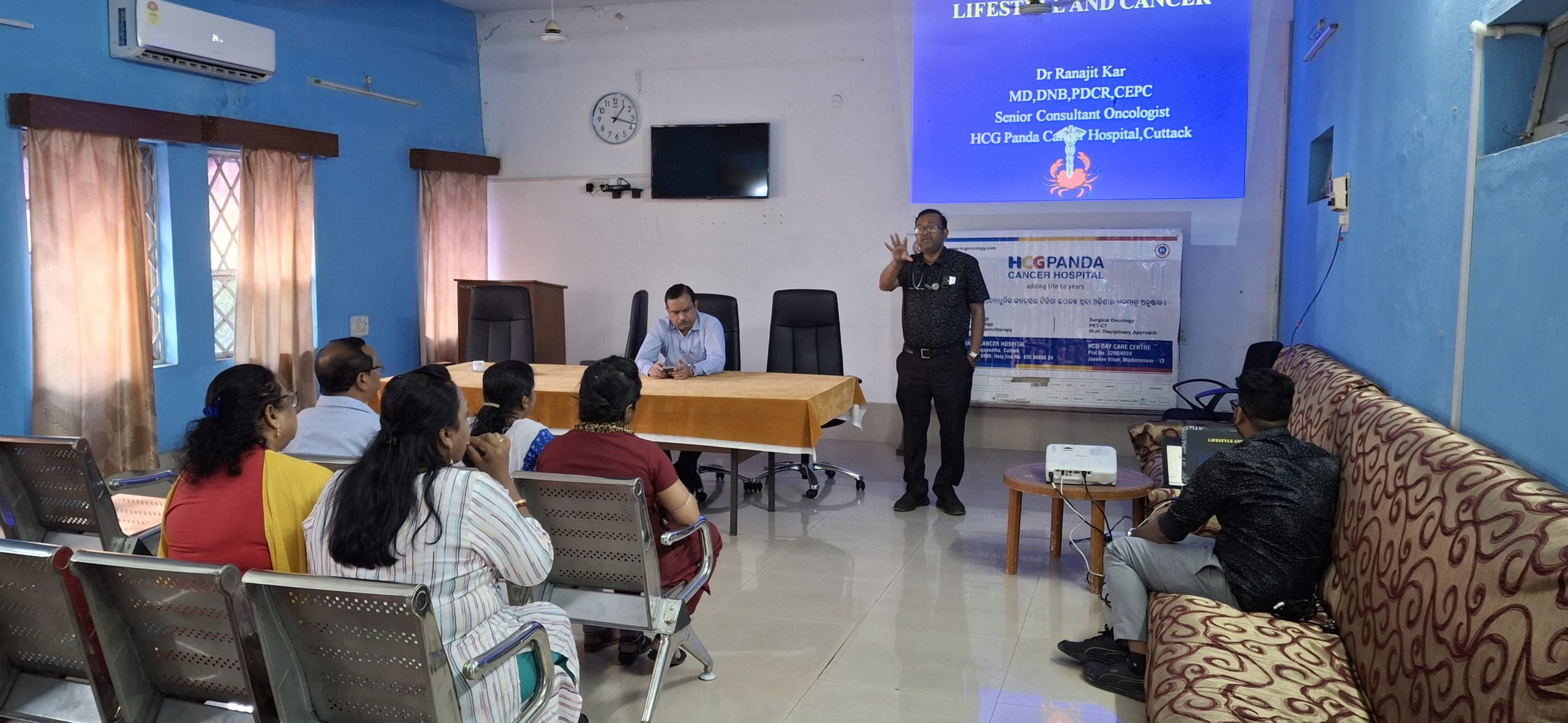 Paradip Port Authority Hospital organizes a Cancer Awareness programme.