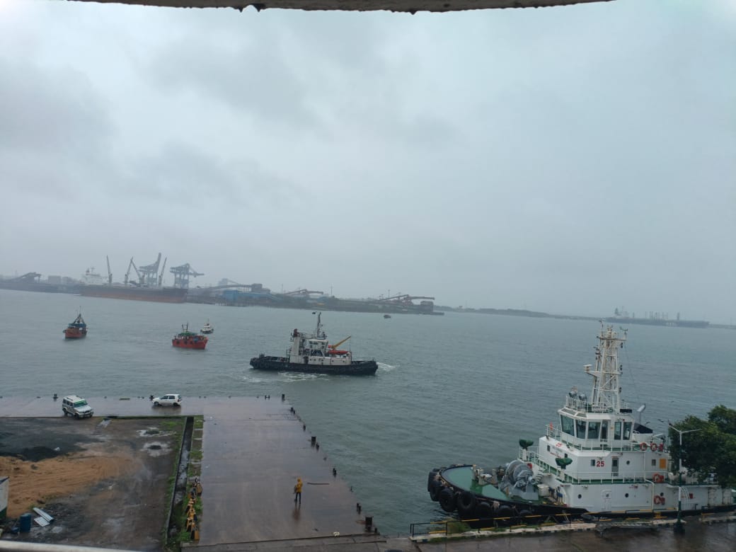 Two disabled fishing boats in trouble due to rough weather were safely towed by the PPA tug boat.