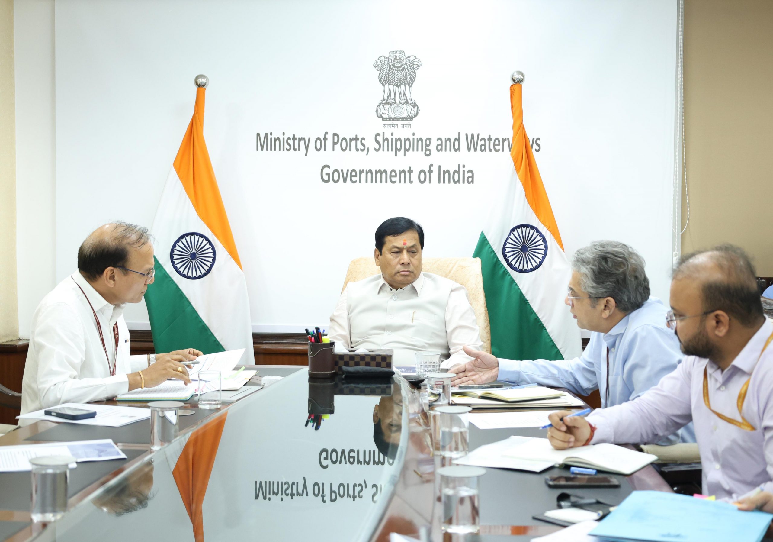 Sarbananda Sonowal Reviews Port Operations; Timely Intervention Clears 90% Cargo Backlog Amid Strait of Hormuz Disruptions.